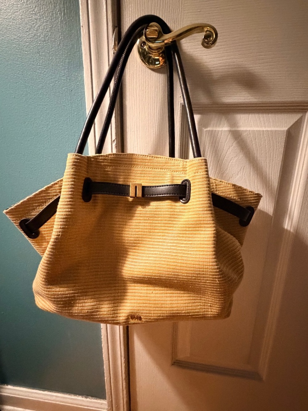 JW Pei Hana Medium Faux Straw Tote Bag
